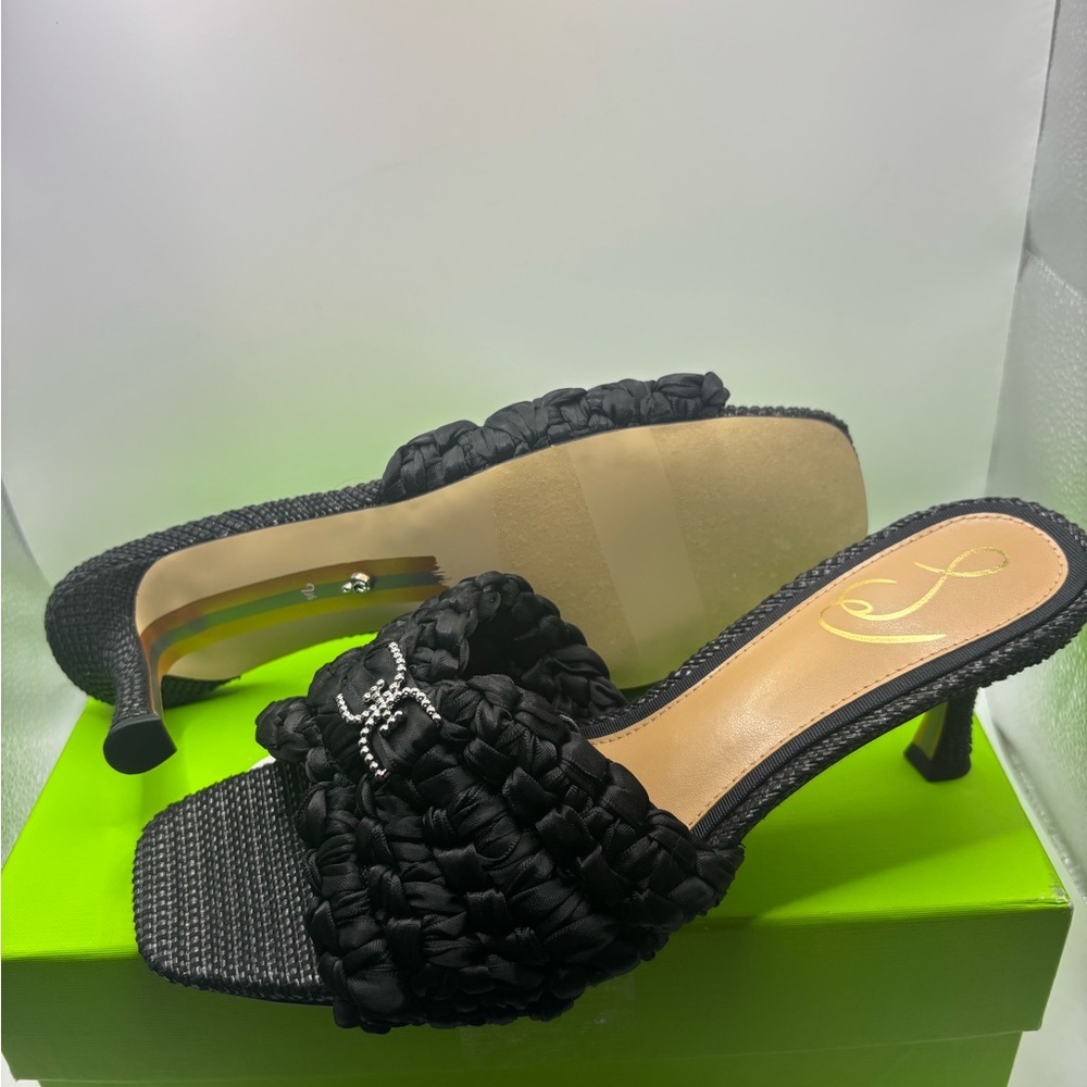 Sam Edelman Women's Paisley Heeled Sandal Black Size 9.5